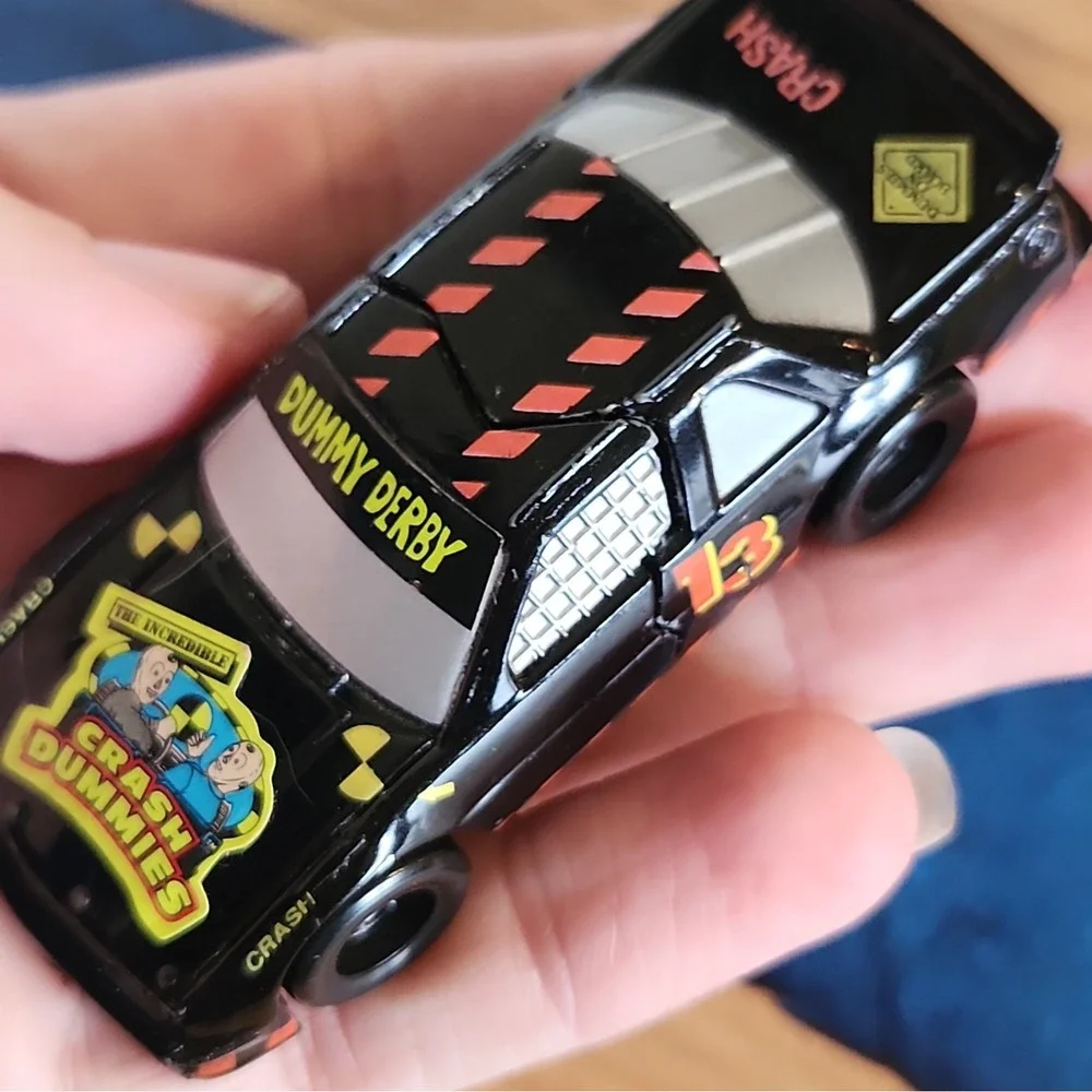 Vintage 1992 Matchbox Smash N Crash Diecast Car #13 Black Crash Dummy Retro Toy